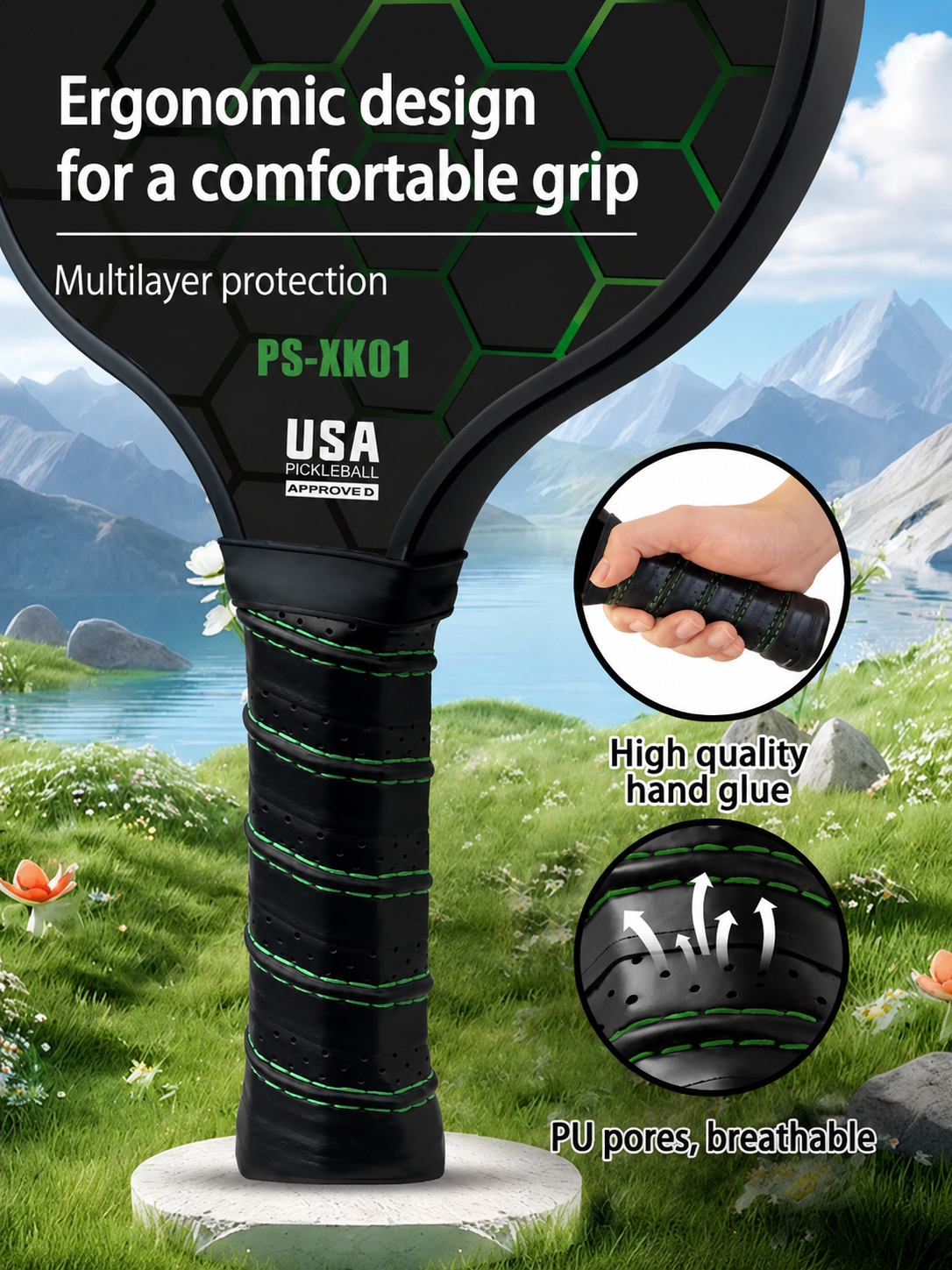 Carbon Fiber Pickleball Paddle Set