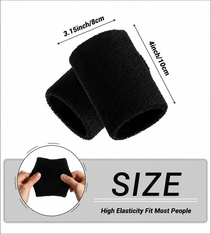 8 x 10 cm Absorbent Sports Wristbands