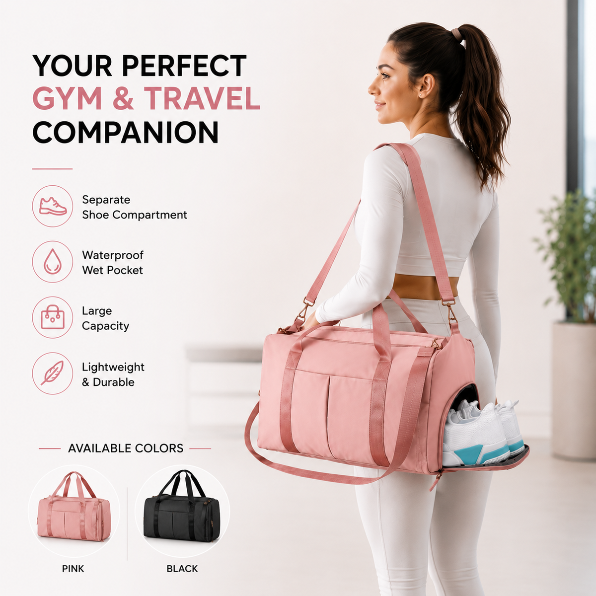 Sport Bag with Shoe Compartment