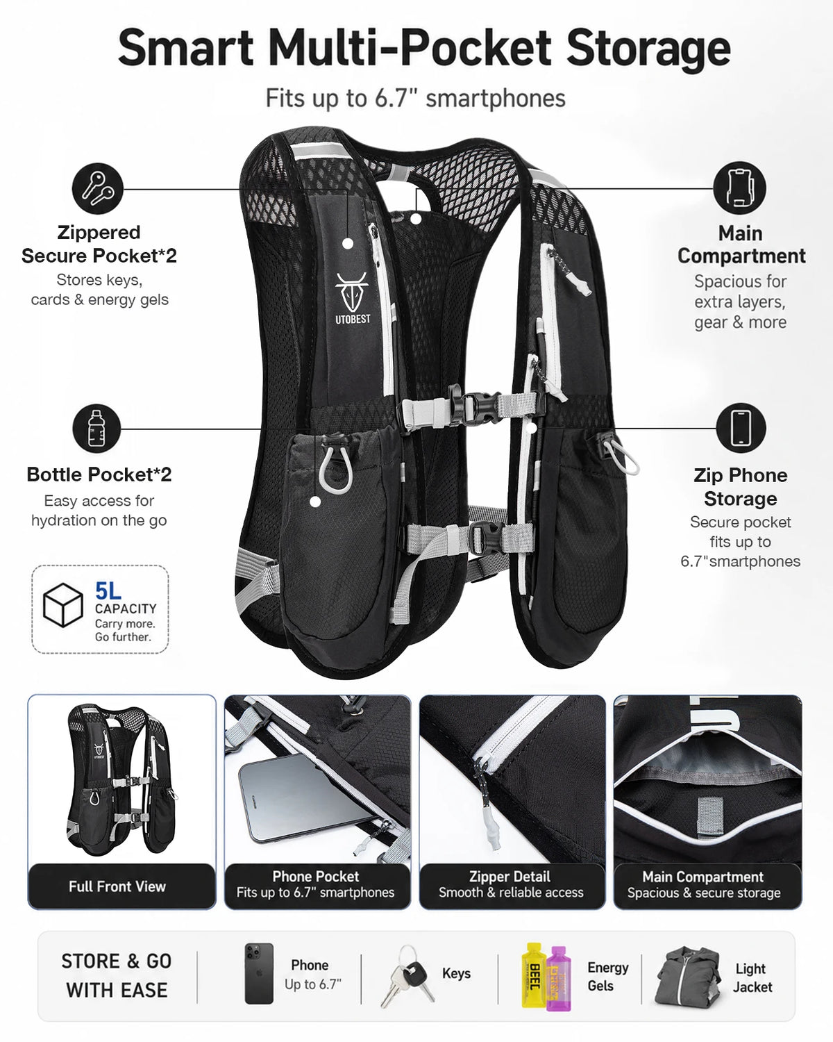 5L Sports Hydration Backpack