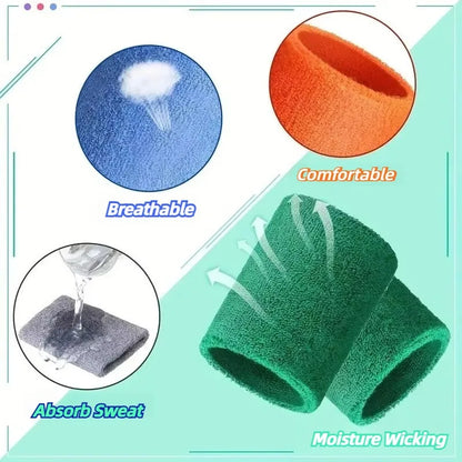 8 x 10 cm Absorbent Sports Wristbands