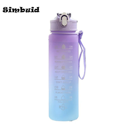 600-1000ml Motivational Water Bottle with Time Markers