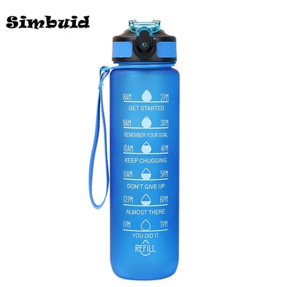600-1000ml Motivational Water Bottle with Time Markers