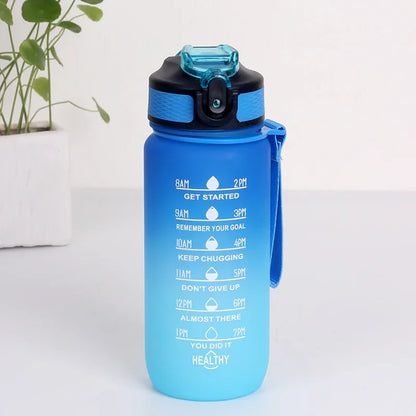 600-1000ml Motivational Water Bottle with Time Markers